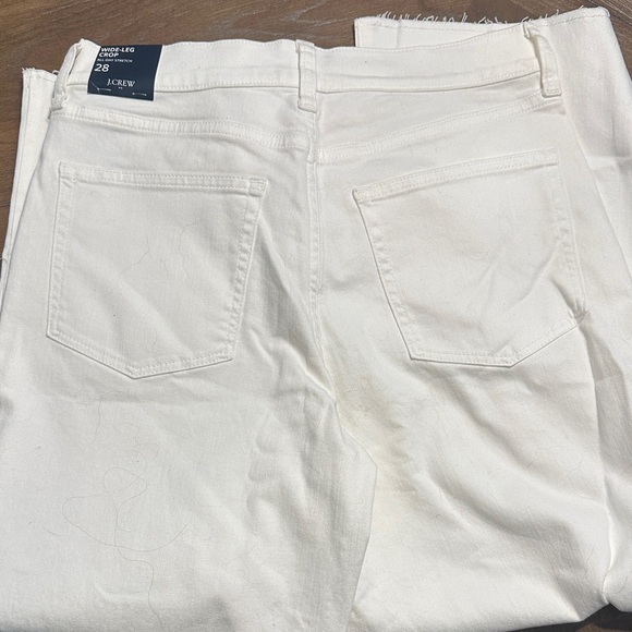 J. Crew White Cropped Wide-Leg Jeans - Picture 6 of 7